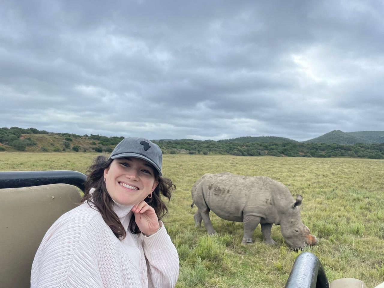 Jess in her happy place at Kariega Game Reserve