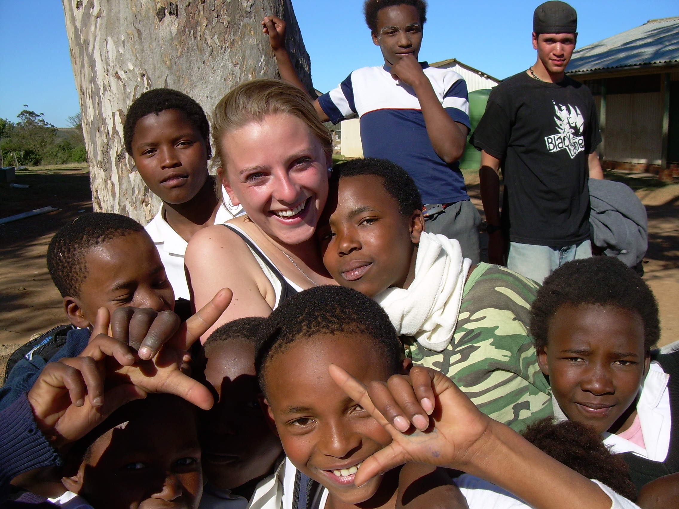 Young school children at Farmerfield school supported by Kariega Game Reserve