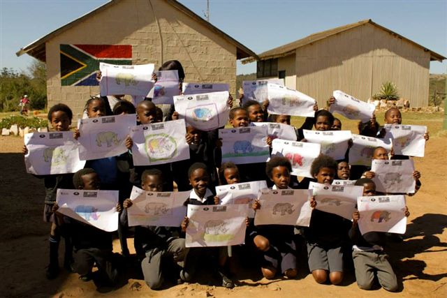 Kingsley Holgate Eastern Cape Kariega Game Reserve Rhino Art Project For Schools