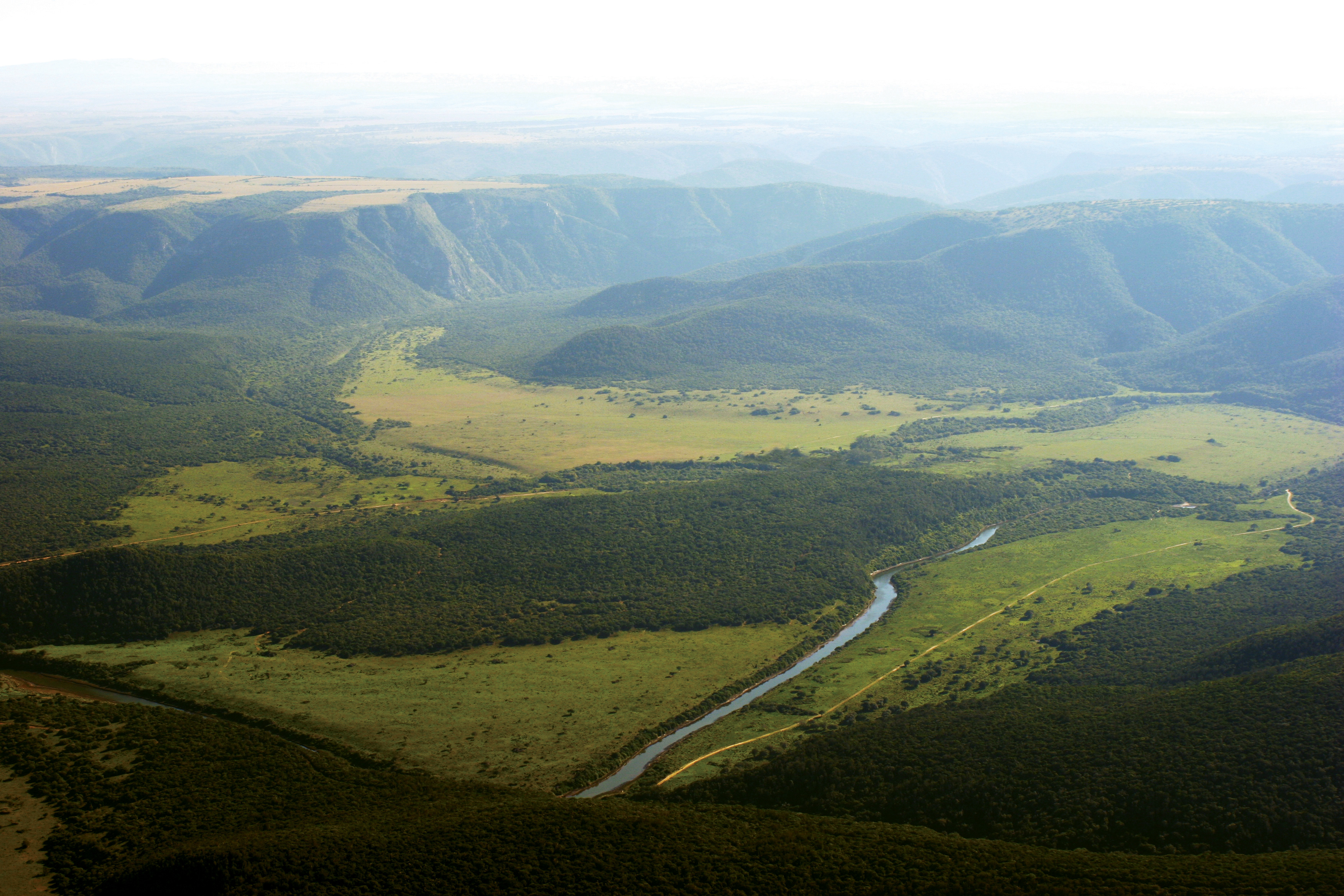 View of river and Kariega Game Reserve wilderness