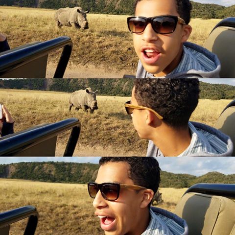 Marcus Scribner  and Rhino at  Kariega