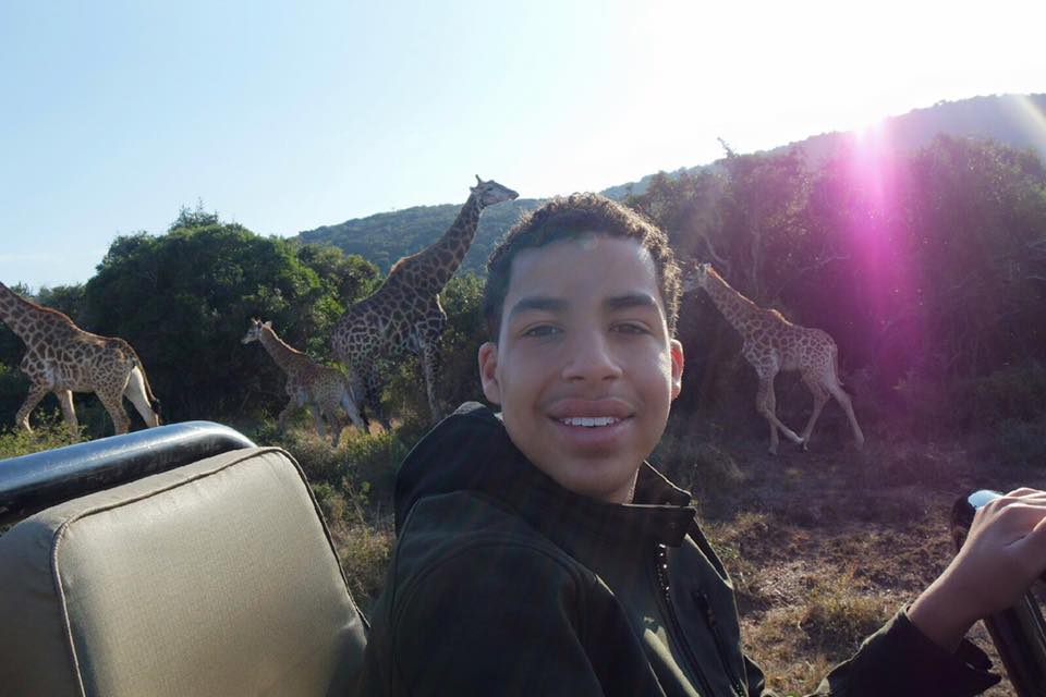 Marcus Scibner  and Giraffes at Kariega