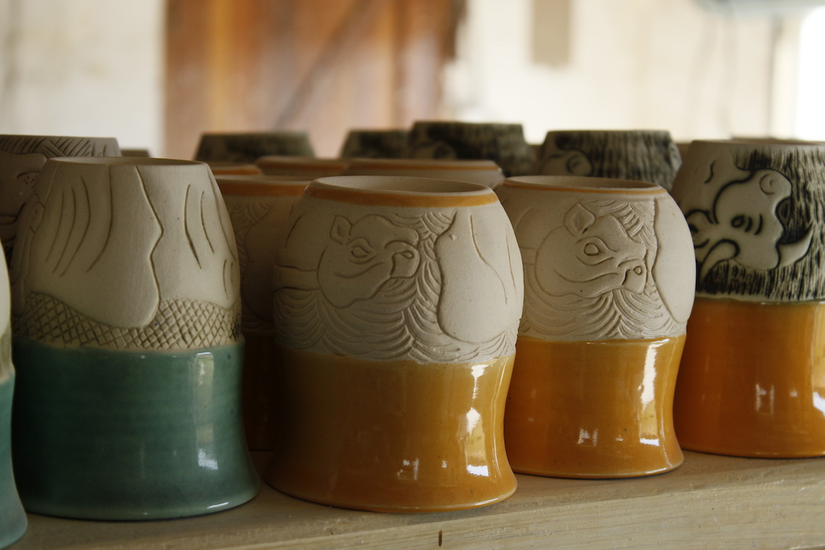 Coffee cups from Meshacks ceramic studio