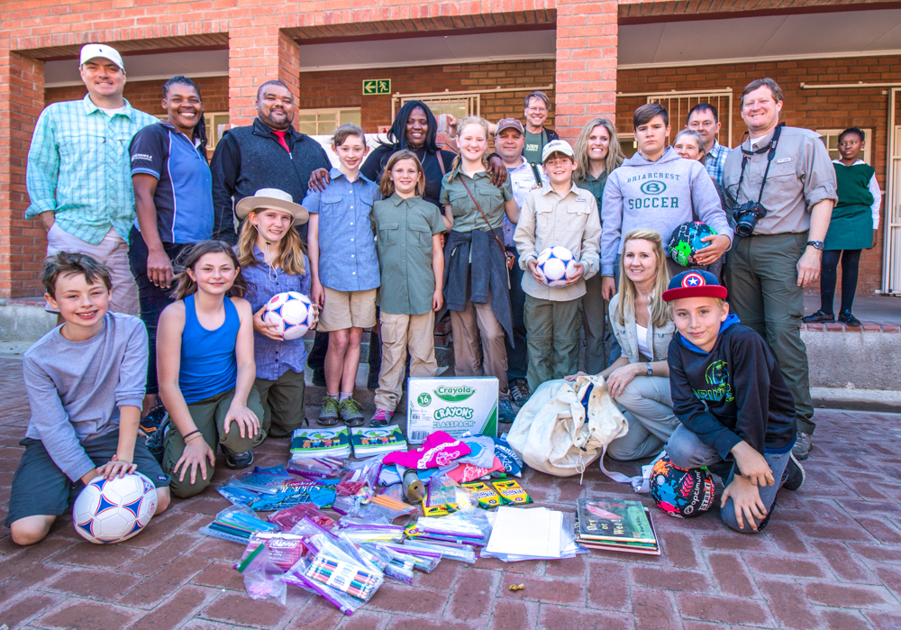 Jack Kenner Group with donations for Klipfontein Primary