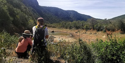 Kariega Conservation Volunteers and elephants