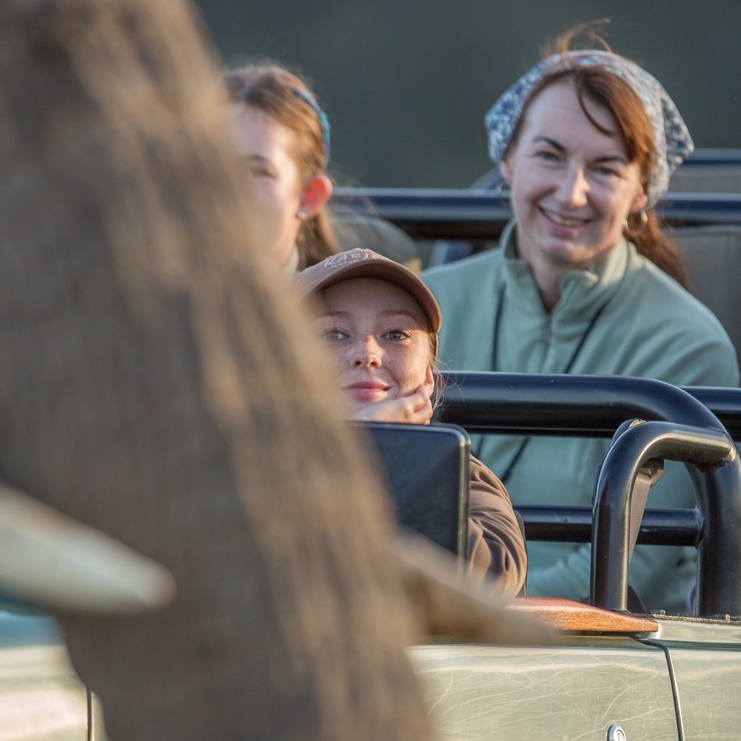 African safari guests at an elephant sighing by Brendon Jennings