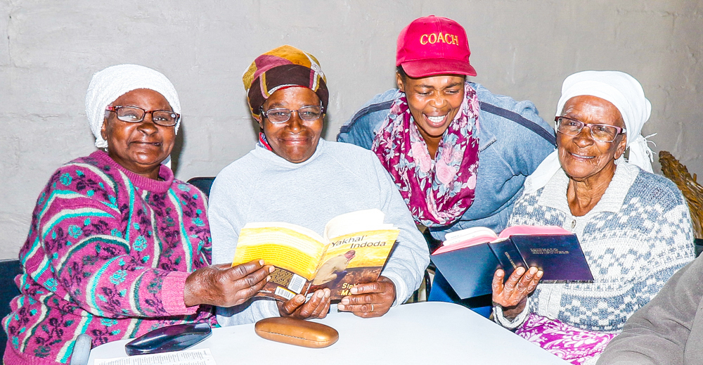 The elderly Citizens of our community receiving glasses 