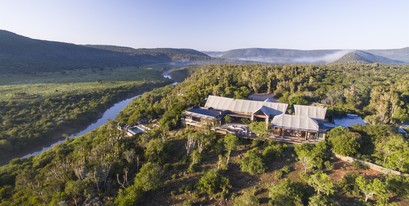 Aerial View of Kariega Safari Accommodation Settlers Drift