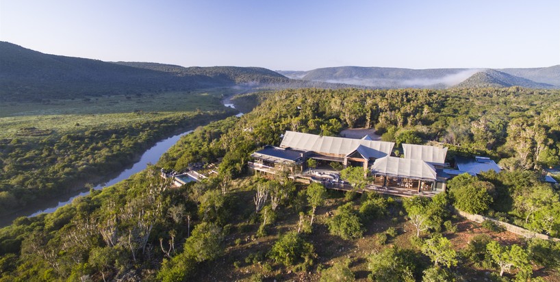 Aerial View of Kariega Safari Accommodation Settlers Drift