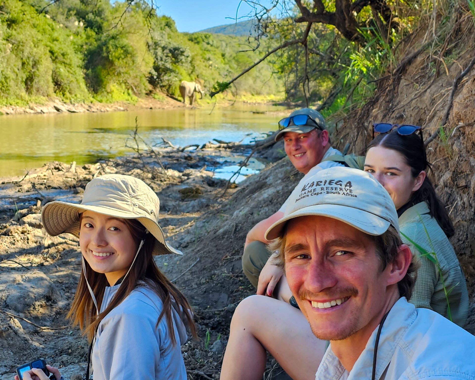 Jaco With Volunteers On Kariega Game Reserve Jaco With Volunteers On Kariega Game Reserve